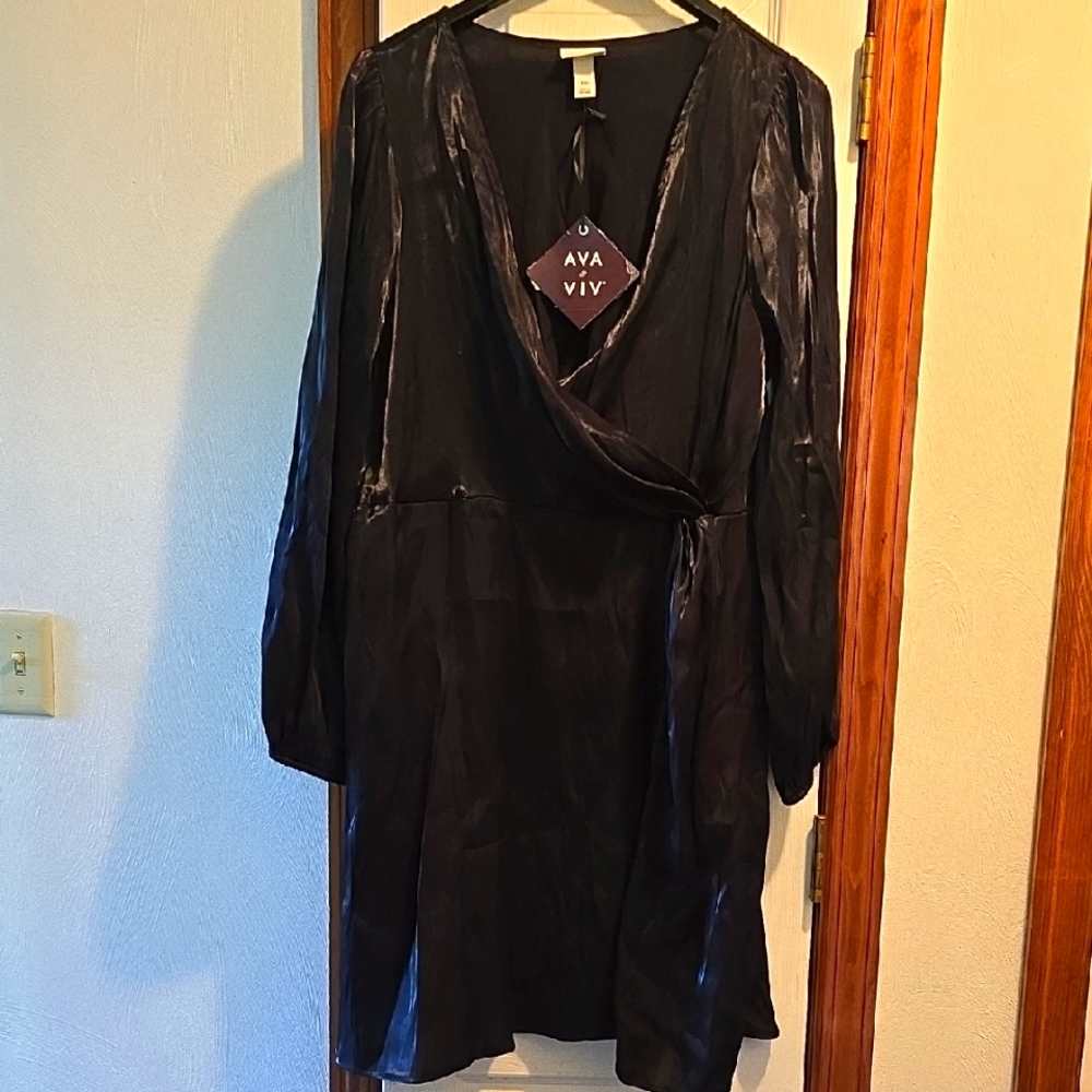 Ava & Viv Shimmering Black Dress